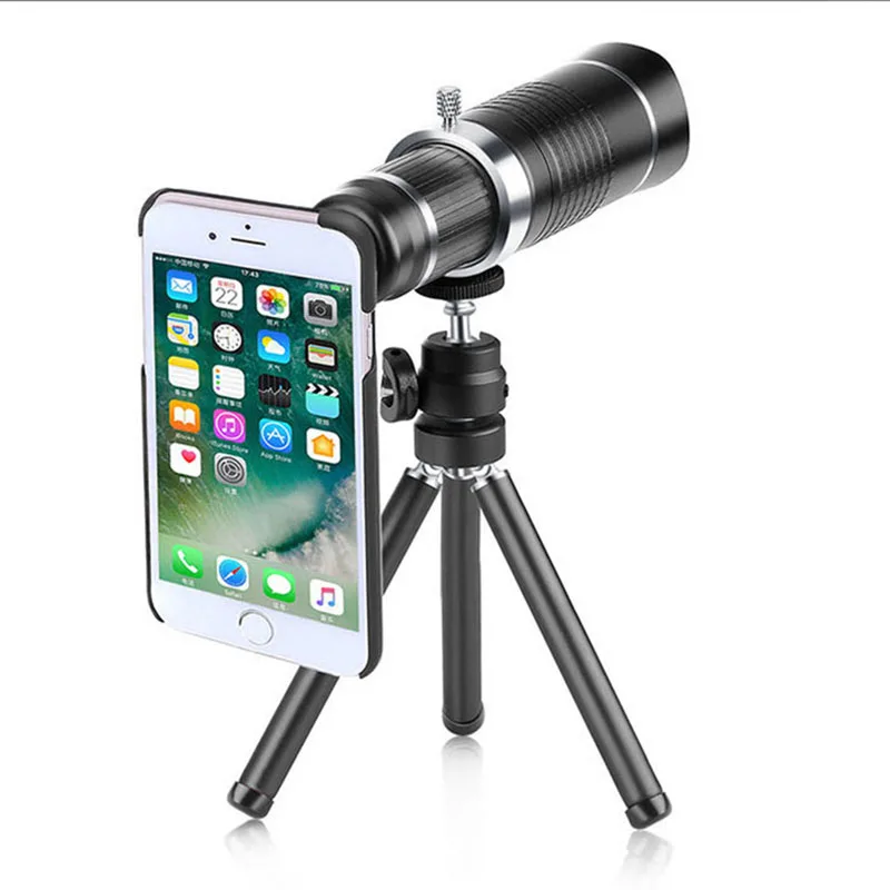 Universal 20X Monocular Zoom Telescope Lens Mobile Phone Telephoto Lens External Phone Camera Lens for Smartphones With Tripod
Universal 20X Monocular Zoom Telescope Lens Mobile Phone Telephoto Lens External Phone Camera Lens for Smartphones With Tripod
