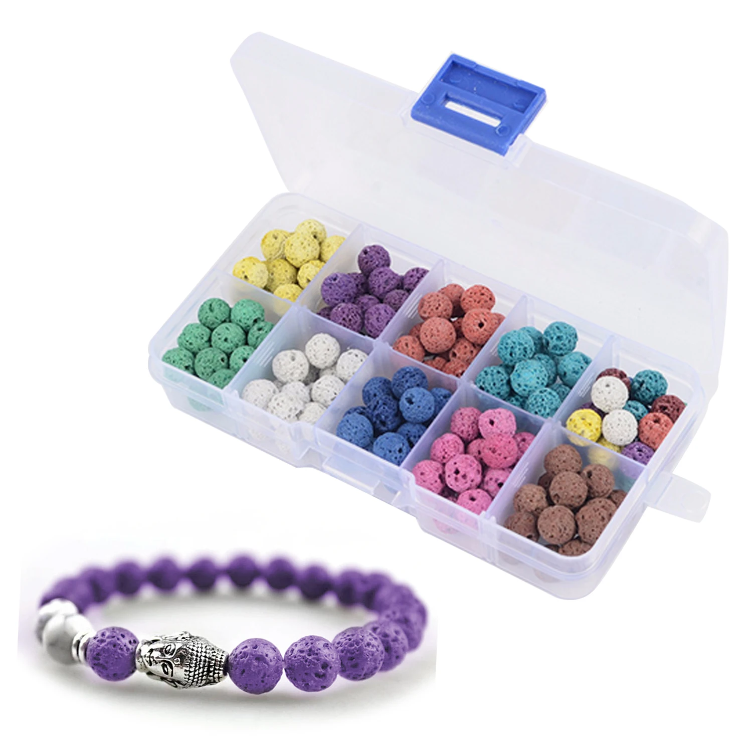 180pcs Multi-color Round Lava Rock Stone Volcanic Loose Beads Set for DIY Bracelet Necklace Brooches Craft Making Child Bead Toy
180pcs Multi-color Round Lava Rock Stone Volcanic Loose Beads Set for DIY Bracelet Necklace Brooches Craft Making Child Bead Toy
