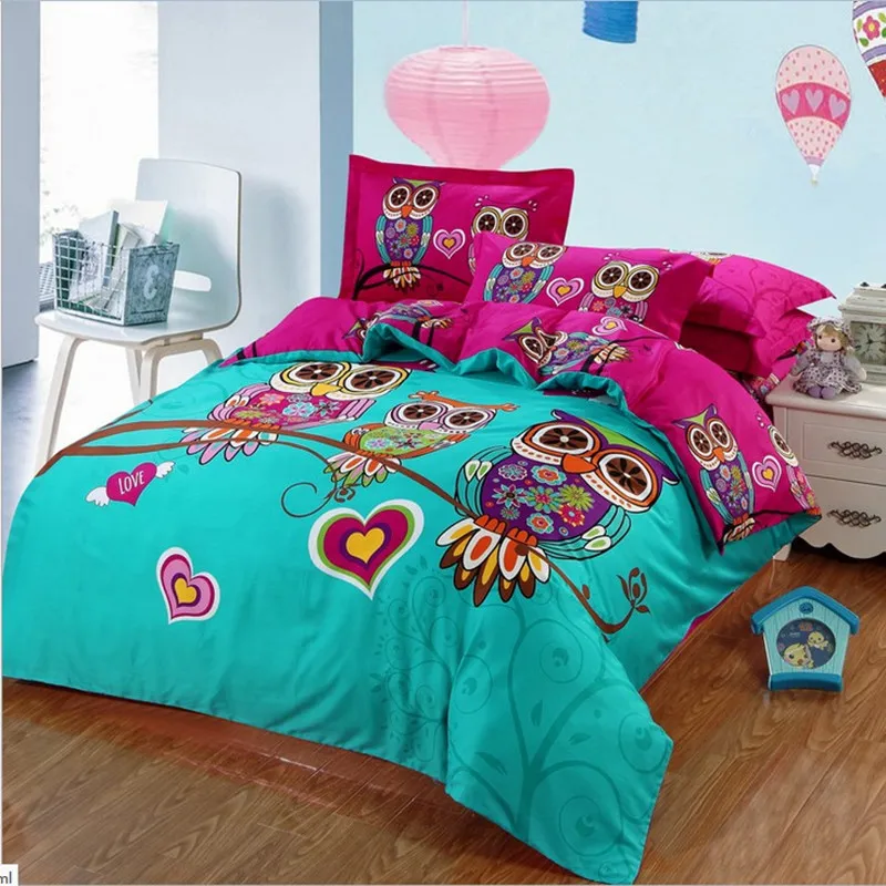 Luxury owl Cartoon 100% cotton Bedding Sets Bohemia kids Duvets Cover set 4pcs queen/king size Boho Bed set linens
Luxury owl Cartoon 100% cotton Bedding Sets Bohemia kids Duvets Cover set 4pcs queen/king size Boho Bed set linens