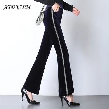 New Fashion Pleuche Velvet Pants Women Autumn Winter Casual Loose Flare Pants Ladies Elegant Stripe Elastic Waist Trousers Pants
New Fashion Pleuche Velvet Pants Women Autumn Winter Casual Loose Flare Pants Ladies Elegant Stripe Elastic Waist Trousers Pants