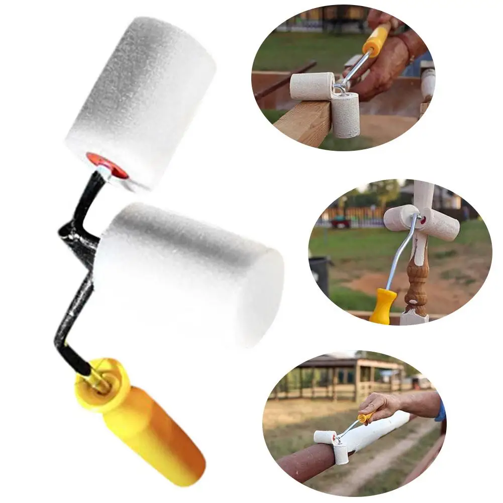 Rolling Dual Paint Roller Fence Poles Tubes Stair Rail Corners Painting Tool Dual Paint Roller Useful
Rolling Dual Paint Roller Fence Poles Tubes Stair Rail Corners Painting Tool Dual Paint Roller Useful