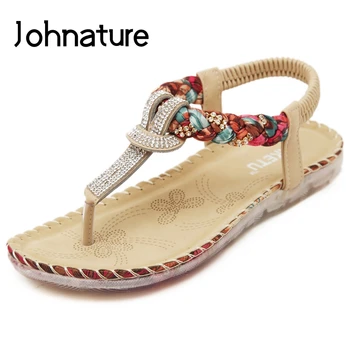 Johnature Casual 2020 New Summer Sandals Elastic Band Solid Crystal Ethnic Back Strap Flat With National Style Women Shoes
Johnature Casual 2020 New Summer Sandals Elastic Band Solid Crystal Ethnic Back Strap Flat With National Style Women Shoes