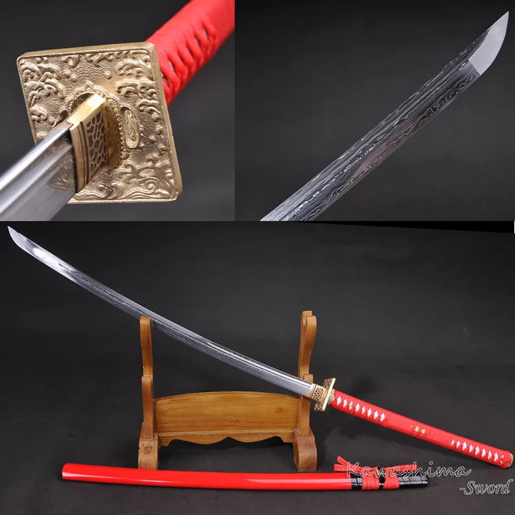 Handmade Japanese Sword Forged Folded Steel Full Tang Razor Sharpness Red Wooden Scabbard-Naginata /Odachi Long Katana
Handmade Japanese Sword Forged Folded Steel Full Tang Razor Sharpness Red Wooden Scabbard-Naginata /Odachi Long Katana