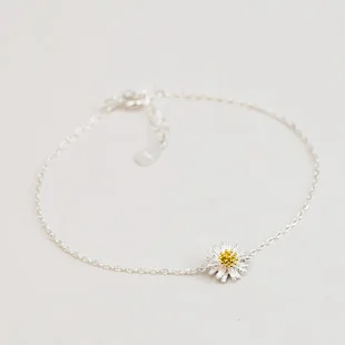 Sterling Silver Jewelry 925 Silver Gold Daisy Flower Bracelets For Women Fashion Bracelet Girls Gift
Sterling Silver Jewelry 925 Silver Gold Daisy Flower Bracelets For Women Fashion Bracelet Girls Gift