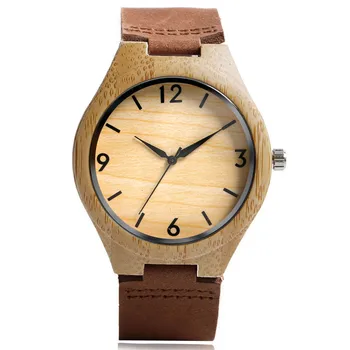 High Quality Men Women Quartz Hand-made Wooden Bamboo Watch Genuine Leather Watchband Simple Design Dial Casual Wood Watch Gift
High Quality Men Women Quartz Hand-made Wooden Bamboo Watch Genuine Leather Watchband Simple Design Dial Casual Wood Watch Gift