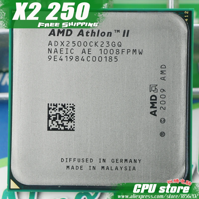 Процессор AMD Athlon II X2 250 CPU (3 0 ГГц/2 м/2000 ГГц) сокет am3 am2 + бесплатная доставка 938 pin есть