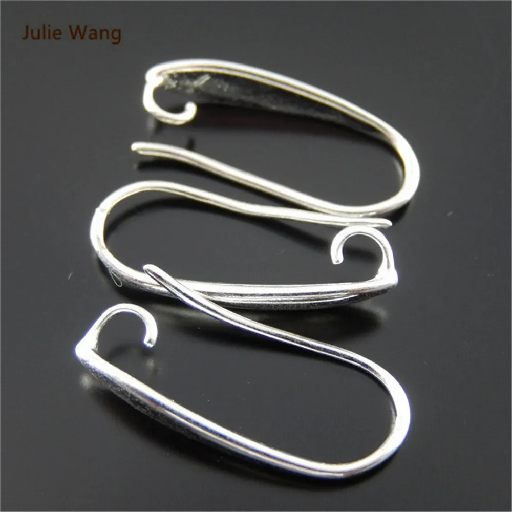 Julie Wang 6PCS Copper Bright Silver Color Jewelry Making Ear Hooks Accessory Clasps Earring Handcraft Accessories | Украшения и