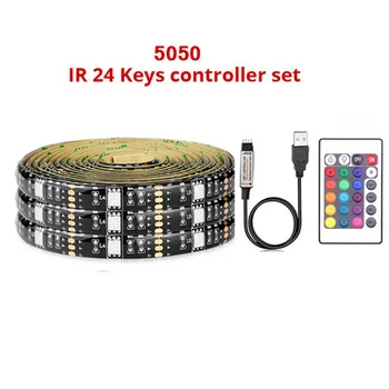 DC 5V USB LED strip 5050 RGB Flexible Light 1M 2M TV Background Lighting RGB LED strip Adhesive Tape IP20 non waterproof strip
DC 5V USB LED strip 5050 RGB Flexible Light 1M 2M TV Background Lighting RGB LED strip Adhesive Tape IP20 non waterproof strip