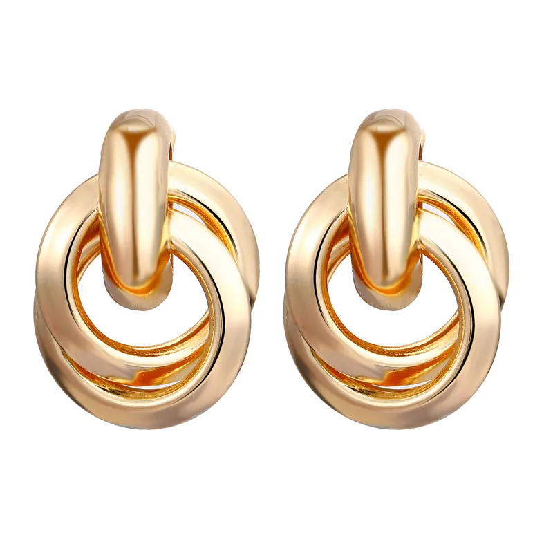 Mamojko New Fashion Silver Gold Color Twisted Metal Round Circle Earrings for Women Girls Statement High Quality Punk Jewelry
Mamojko New Fashion Silver Gold Color Twisted Metal Round Circle Earrings for Women Girls Statement High Quality Punk Jewelry