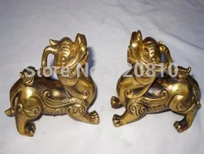 a pair of Old Qing Dynasty copper carving-- Plutus monster statue /sculpture, best collection
a pair of Old Qing Dynasty copper carving-- Plutus monster statue /sculpture, best collection