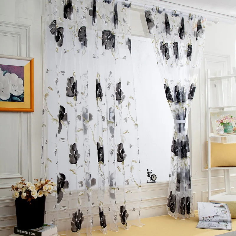 Urijk 1PC Flower Pattern Printed Sheer Curtains Screen Window Curtain Window Curtain For Bedroom The Living Room Home
Urijk 1PC Flower Pattern Printed Sheer Curtains Screen Window Curtain Window Curtain For Bedroom The Living Room Home
