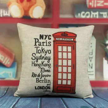 LINKWELL 45x45cm UK London Red Phone Booth City Cartoon Pattern for Home Decoration Burlap Cushion Cover Throw Pillow Case Cover
LINKWELL 45x45cm UK London Red Phone Booth City Cartoon Pattern for Home Decoration Burlap Cushion Cover Throw Pillow Case Cover