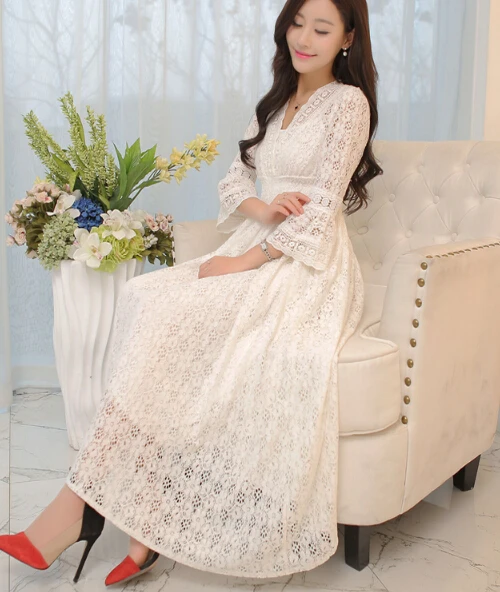 Free Shipping Bohemian Style Hot Sale Retro Three-quarter Sleeve V Collar Collect Waist Lace Long Dress
Free Shipping Bohemian Style Hot Sale Retro Three-quarter Sleeve V Collar Collect Waist Lace Long Dress