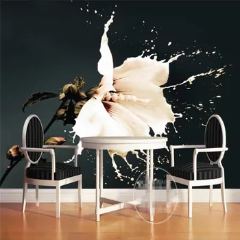 Creative milk splattered lily flower flower custom high-end mural factory wholesale wallpaper mural photo wall 
Creative milk splattered lily flower flower custom high-end mural factory wholesale wallpaper mural photo wall