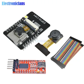 OV2640 2MP Camera Module ESP32-CAM WiFi Bluetooth Module FT232RL FTDI USB to TTL Serial Converter 40 Pin Jumper Wire for Arduino
OV2640 2MP Camera Module ESP32-CAM WiFi Bluetooth Module FT232RL FTDI USB to TTL Serial Converter 40 Pin Jumper Wire for Arduino