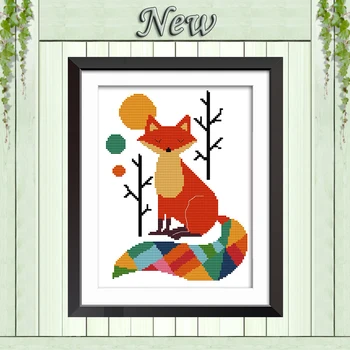 Seven color fox cartoon diy painting counted printed on canvas DMC 14CT 11CT chinese Cross Stitch Needlework Set Embroidery kits
Seven color fox cartoon diy painting counted printed on canvas DMC 14CT 11CT chinese Cross Stitch Needlework Set Embroidery kits