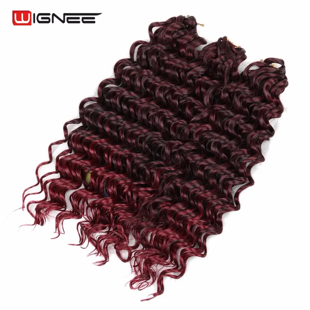 Wignee 3PCS/Lot 2 Tone Ombre Color Freetress Synthetic Hair Extensions Deep Wave Crochet Twist Braids Bulk Hair For Black Women
Wignee 3PCS/Lot 2 Tone Ombre Color Freetress Synthetic Hair Extensions Deep Wave Crochet Twist Braids Bulk Hair For Black Women