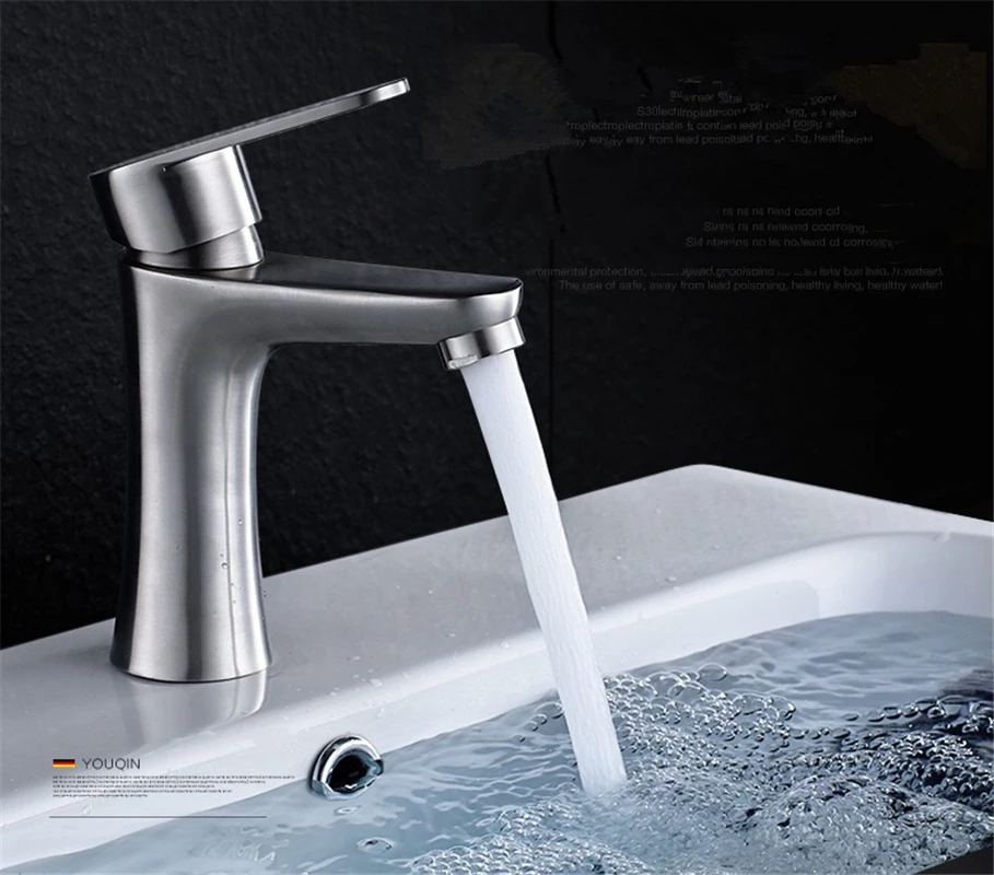 Bathroom Basin Sink Tap 304 stainless steel Deck Mounted Single Hole Wash Face Basin Hot and Cold Mixer Faucet
Bathroom Basin Sink Tap 304 stainless steel Deck Mounted Single Hole Wash Face Basin Hot and Cold Mixer Faucet
