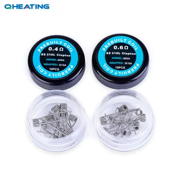 2019 hot sales Qheating 10pcs/box Premium 316L clapton coil prebuilt coils for Electronic Cigarette RDA RBA coils
2019 hot sales Qheating 10pcs/box Premium 316L clapton coil prebuilt coils for Electronic Cigarette RDA RBA coils