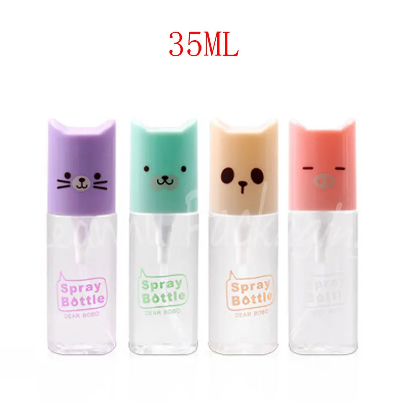 35ML Cute Cartoon Transparent Spray Bottle , 35CC Empty Plastic Cosmetic Bottles , Cosmetic Packaging Container
35ML Cute Cartoon Transparent Spray Bottle , 35CC Empty Plastic Cosmetic Bottles , Cosmetic Packaging Container