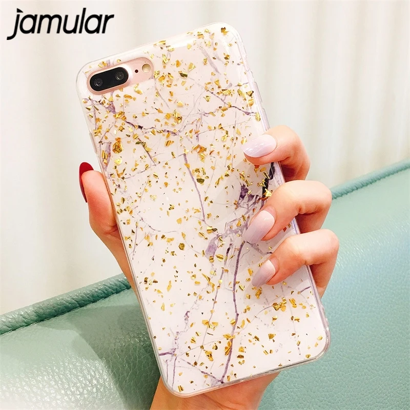 JAMULAR Gold Foil Bling Marble Phone case For iPhone 7 8 Plus 6 6S Plus Soft TPU Silicone Cover For iPhone XS MAX X XS XR Coque
JAMULAR Gold Foil Bling Marble Phone case For iPhone 7 8 Plus 6 6S Plus Soft TPU Silicone Cover For iPhone XS MAX X XS XR Coque