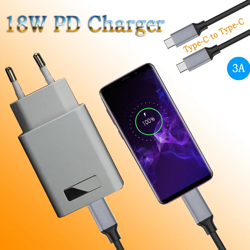 18W Type-C USB C PD Charger Quick Charge 4.0 QC 3.0 Fast Charging Cable for New iPad Pro 2018 Xiaomi Redmi Note 7 GOOGLE Pixel
18W Type-C USB C PD Charger Quick Charge 4.0 QC 3.0 Fast Charging Cable for New iPad Pro 2018 Xiaomi Redmi Note 7 GOOGLE Pixel