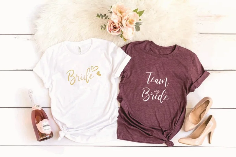 OKOUFEN Bachelorette Party Bride and Team Bride T-shirt Wedding Bridal Party Women Team Top Tee Bridesmaid Tshirt Plus Size
OKOUFEN Bachelorette Party Bride and Team Bride T-shirt Wedding Bridal Party Women Team Top Tee Bridesmaid Tshirt Plus Size