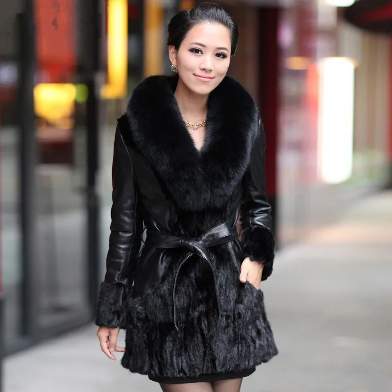 High Quality Women Winter Real Fur Coat Mink Coats Patchwork Sheepskin Genuine Leather Jacket Large Natural Fox Fur Collar Z205
High Quality Women Winter Real Fur Coat Mink Coats Patchwork Sheepskin Genuine Leather Jacket Large Natural Fox Fur Collar Z205