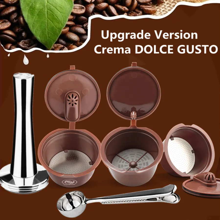 Crema Coffee Capsule Filter Upgrade 3rd Generation Two-type Dolce Gusto Refillable Reusable Coffee Cup Baskets 41mm Tamper
Crema Coffee Capsule Filter Upgrade 3rd Generation Two-type Dolce Gusto Refillable Reusable Coffee Cup Baskets 41mm Tamper
