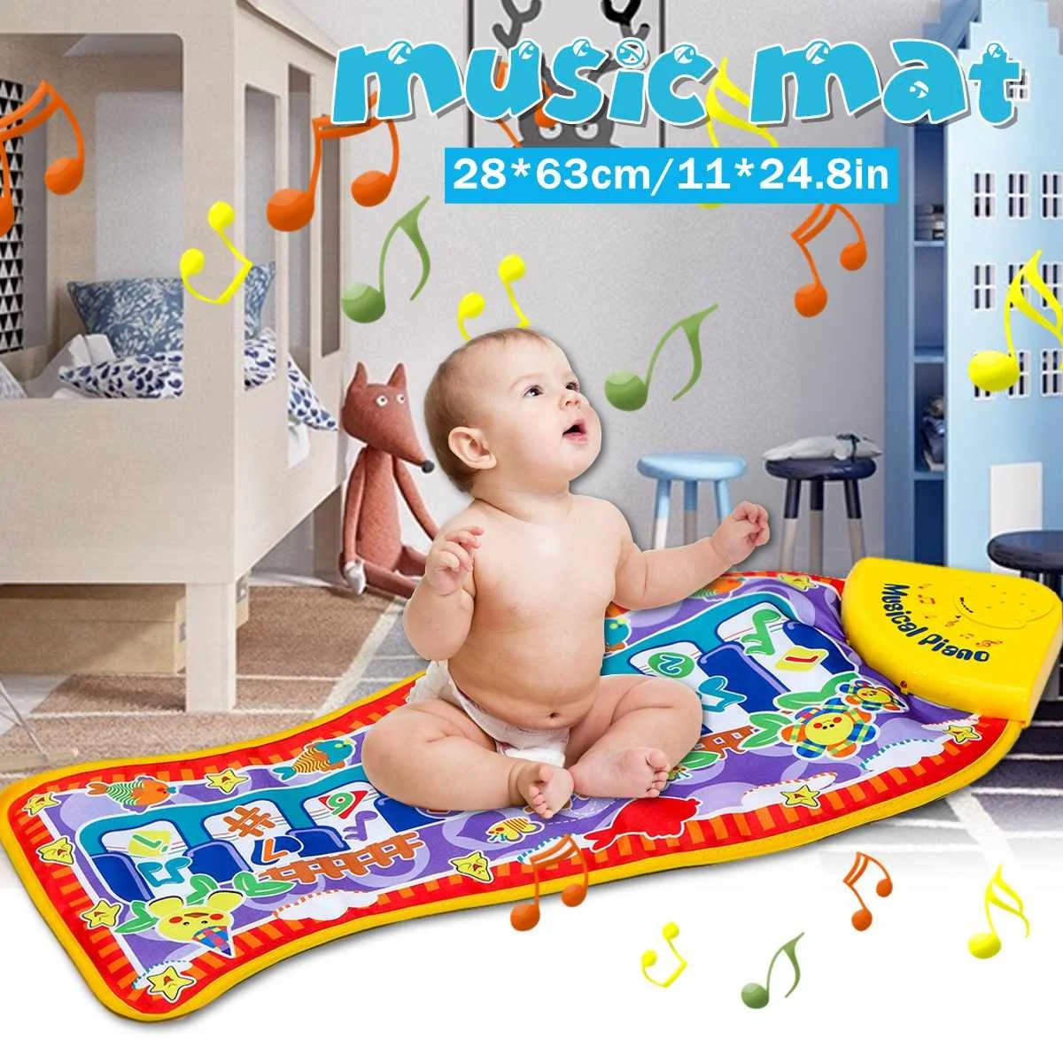 Piano Carpet Touch Baby Play mat Keyboard 2 Modes Fish Shape Music Singing Pads Piano Blanket Baby Mat Kid Infant Children Fun
Piano Carpet Touch Baby Play mat Keyboard 2 Modes Fish Shape Music Singing Pads Piano Blanket Baby Mat Kid Infant Children Fun
