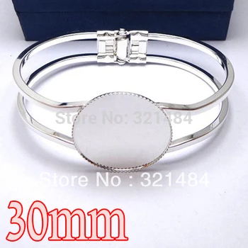 Silver plated 30mm Bezel Setting 100piece/Lot Cuff Bracelet Bangle Blank Base Wholesale
Silver plated 30mm Bezel Setting 100piece/Lot Cuff Bracelet Bangle Blank Base Wholesale