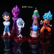 2020 6 шт./компл. 8 ~ 9 см Фигурки Dragon Ball Super vol.7 Trunks Vegetto Zamasu Saiyan Rose Goku Black