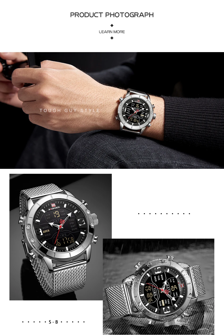 NAVIFORCE Mens Watches Top Luxury Brand Men Sports Watches Quartz Digital Chronograph Clock Male Military Wrist watch For Men NAVIFORCE Mens Watches Top Luxury Brand Men Sports Watches Quartz Digital Chronograph Clock Male Military Wrist watch For Men