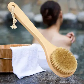 Bath Brush Round Shape Natural Boar Bristle Wooden Brush Middle Long Handle Wooden Detox Body Brush Skin Brush 1PC #20
Bath Brush Round Shape Natural Boar Bristle Wooden Brush Middle Long Handle Wooden Detox Body Brush Skin Brush 1PC #20