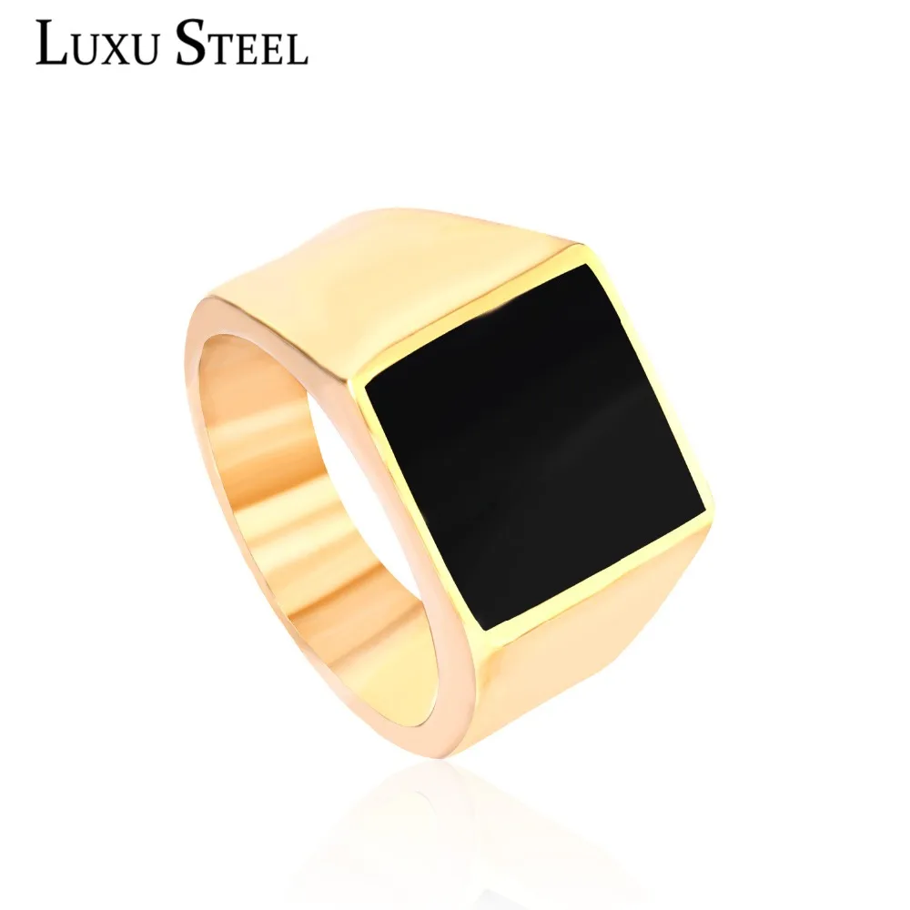 LUXUSTEEL Black Rings Male Jewelry Stainless Steel Big Square Geometry Engagement Party Rings
LUXUSTEEL Black Rings Male Jewelry Stainless Steel Big Square Geometry Engagement Party Rings