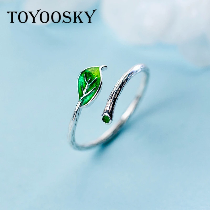New Arrival Green Leaf Branch Ring Opening Adjustable Finger Rings 925 Sterling Silver Jewelry 2018
New Arrival Green Leaf Branch Ring Opening Adjustable Finger Rings 925 Sterling Silver Jewelry 2018