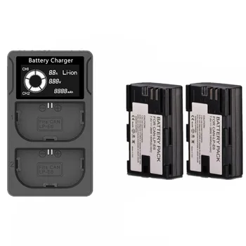 LP E6 LPE6 LP-E6 E6N 2600mAh Battery+ LCD Charger USB For Canon EOS 5DS R 5D Mark II 5D Mark III 6D 7D 80D EOS 5DS R Camera set
LP E6 LPE6 LP-E6 E6N 2600mAh Battery+ LCD Charger USB For Canon EOS 5DS R 5D Mark II 5D Mark III 6D 7D 80D EOS 5DS R Camera set