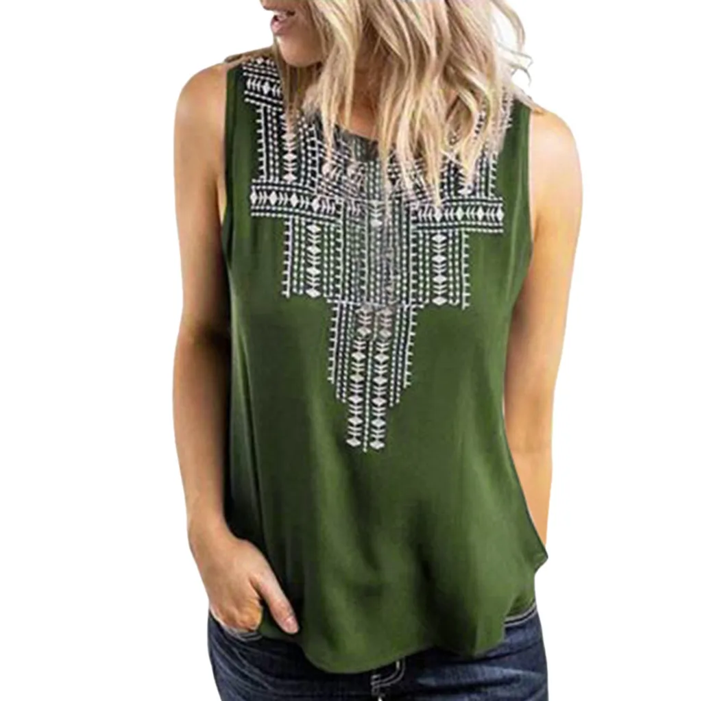 FREE OSTRICH Women Shirts O-Neck Printed Vest Top Sleeveless Green Casual Loose Fashion Elegant Elegant Summer Blouse Shirts
FREE OSTRICH Women Shirts O-Neck Printed Vest Top Sleeveless Green Casual Loose Fashion Elegant Elegant Summer Blouse Shirts