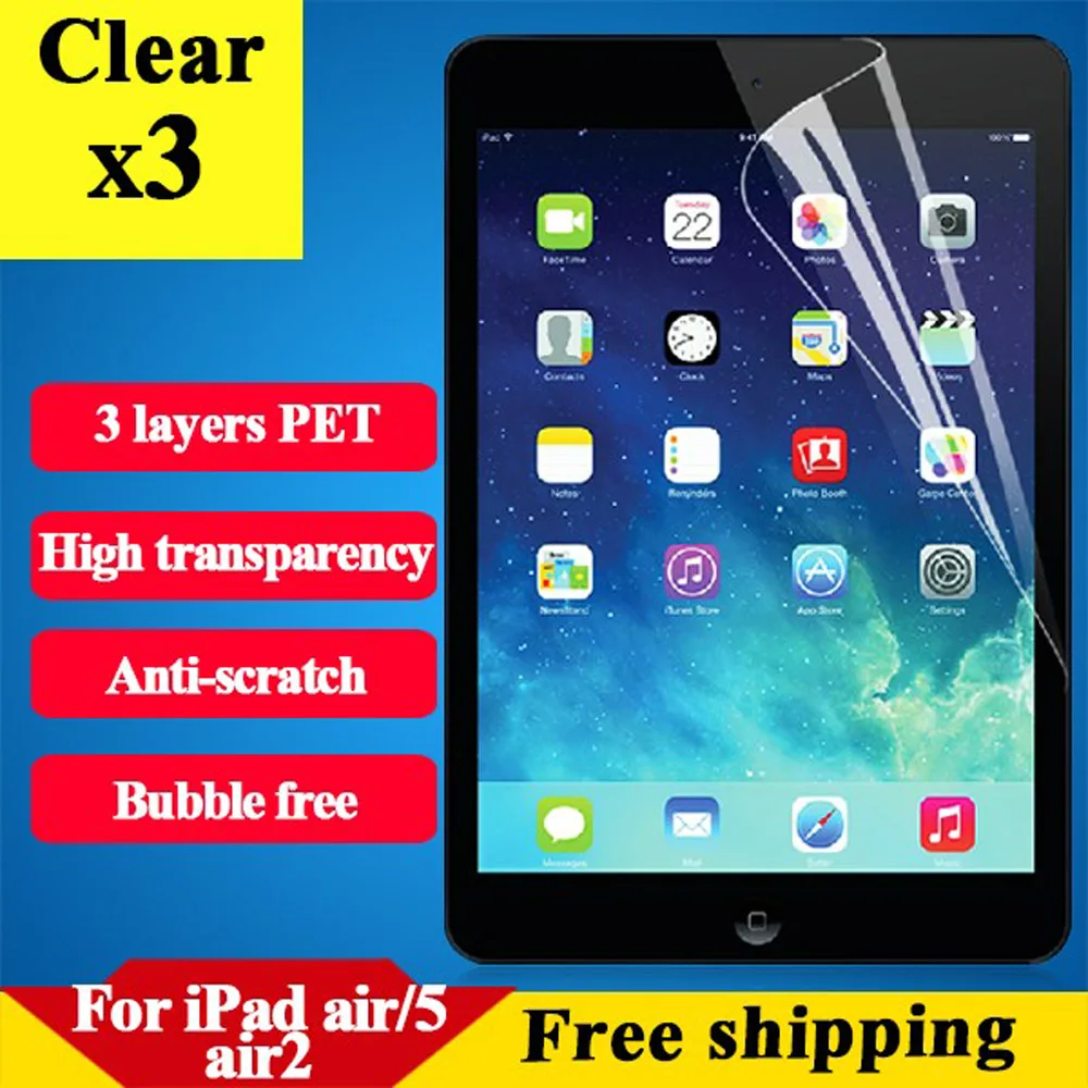 Running Camel 3pcs/lot For iPad 5 5th 5G air 1/2 Clear Screen Protector,Anti Scratch LCD Screen Guard For iPad 5 air 1/2
Running Camel 3pcs/lot For iPad 5 5th 5G air 1/2 Clear Screen Protector,Anti Scratch LCD Screen Guard For iPad 5 air 1/2