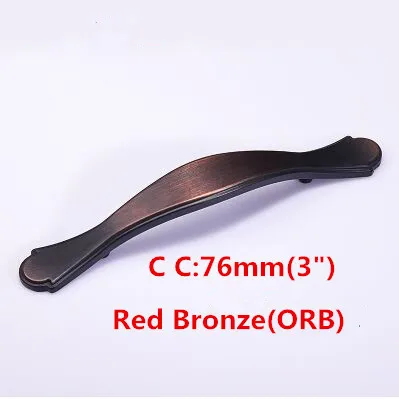 76mm Dresser pull Drawer knob pull Red Bronze Kitchen Cabinet Door Handle Knob Antique Copper Wardrobe Cupboard door handles 3"
76mm Dresser pull Drawer knob pull Red Bronze Kitchen Cabinet Door Handle Knob Antique Copper Wardrobe Cupboard door handles 3"