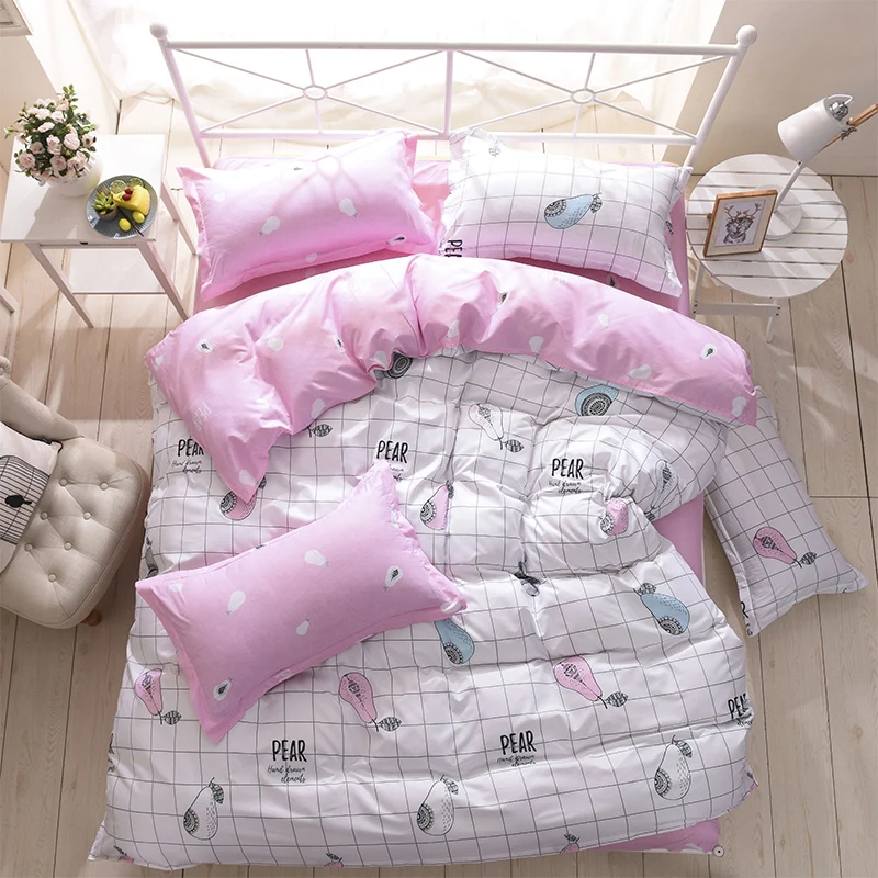 Cartoon Pear jogo de cama queen white plaid bedding set single pink princess christmas bedclothes pillowcases housse de couette
Cartoon Pear jogo de cama queen white plaid bedding set single pink princess christmas bedclothes pillowcases housse de couette