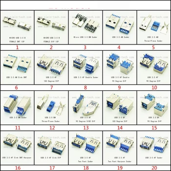 2PCS USB Connector 3.0 Micro USB jack Dual Charging socket High-speed Data Transmission for laptop U Disk Printer
2PCS USB Connector 3.0 Micro USB jack Dual Charging socket High-speed Data Transmission for laptop U Disk Printer