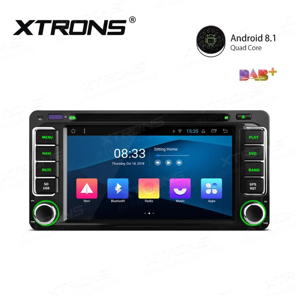 XTRONS 6 2 "Android 8 1 четырехъядерный 16 Гб rom автомобильный Радио dvd плеер RCA gps