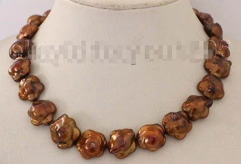 Free Shipping 17" Genuine Natural 16mm Chocolate Reborn Keshi flower Pearl Necklace 14KGP #f1930
Free Shipping 17" Genuine Natural 16mm Chocolate Reborn Keshi flower Pearl Necklace 14KGP #f1930
