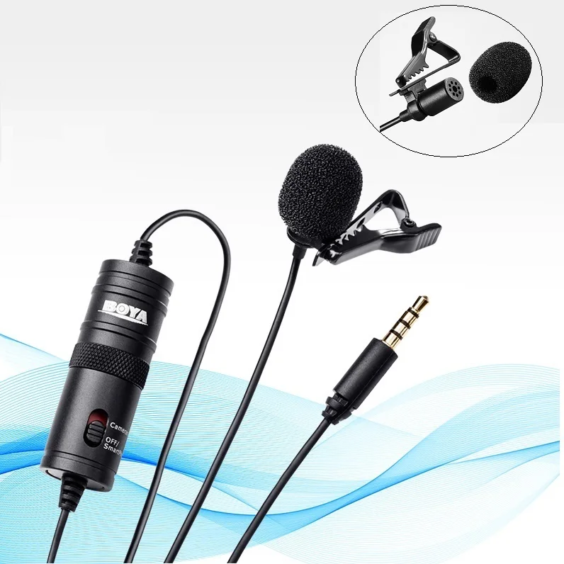 Mini Microphone BOYA BY-M1 6m Clip-on Lavalier Mini Audio 3.5mm Collar Condenser Lapel Condenser Microphone Lavalier Microphone
Mini Microphone BOYA BY-M1 6m Clip-on Lavalier Mini Audio 3.5mm Collar Condenser Lapel Condenser Microphone Lavalier Microphone