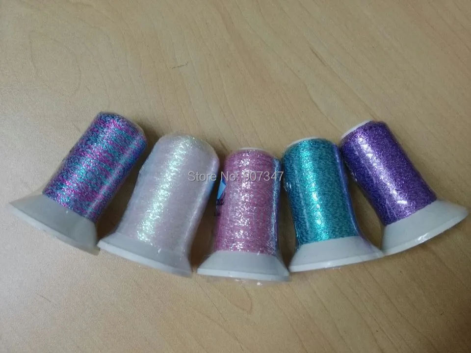 Popular 5 colors metallic knitting yarn 500m each for knitting your special works as metallic cross stitch yarn
Popular 5 colors metallic knitting yarn 500m each for knitting your special works as metallic cross stitch yarn