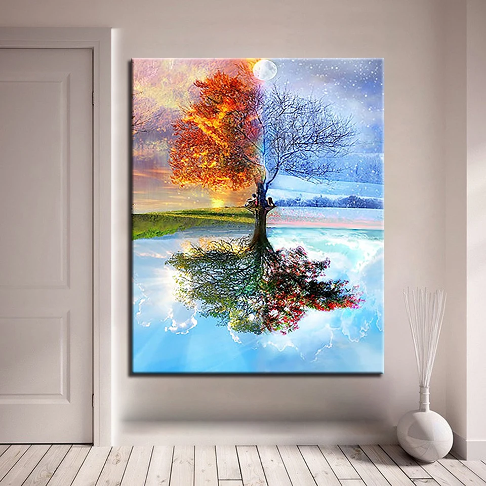 Four Seasons Tree Landscape DIY Painting By Numbers Kits Drawing On Canvas Home Decor Hand Paint Coloring Oil Pictures Wall Art
Four Seasons Tree Landscape DIY Painting By Numbers Kits Drawing On Canvas Home Decor Hand Paint Coloring Oil Pictures Wall Art
