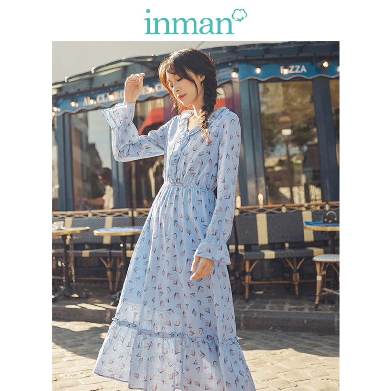 INMAN 2019 Autumn New Arrival Flouncing Lace V-neck Defined Waist A-line Retro Print Romantic Literary Goddess Style Women Dress
INMAN 2019 Autumn New Arrival Flouncing Lace V-neck Defined Waist A-line Retro Print Romantic Literary Goddess Style Women Dress