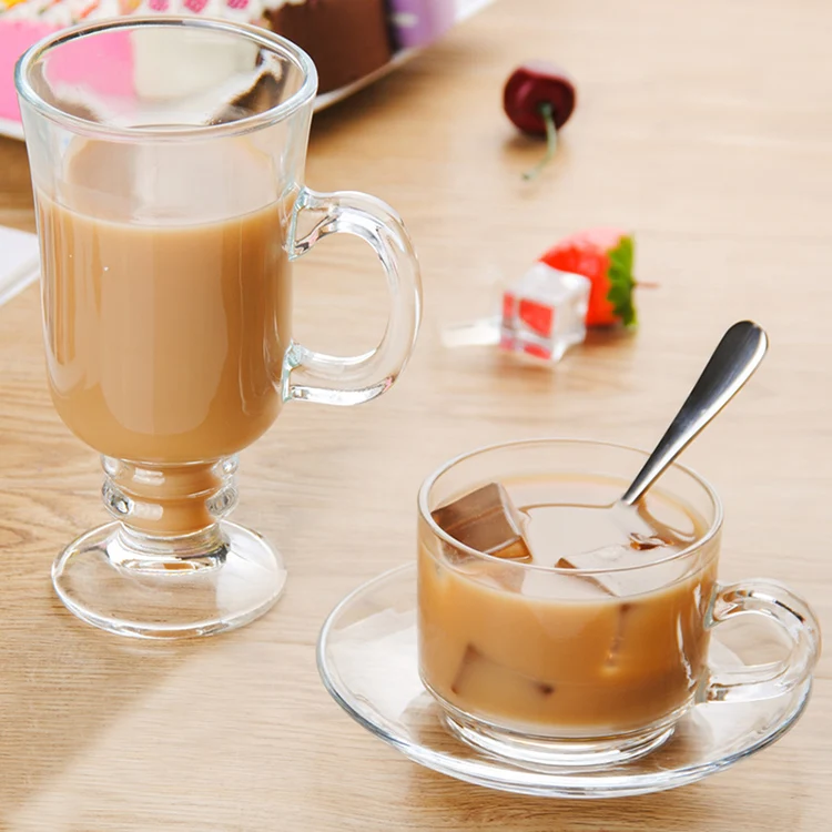 Heat-resistant transparent thickened glass coffee cup, office coffee cupset, creative coffee milk breakfast transparent hand cup
Heat-resistant transparent thickened glass coffee cup, office coffee cupset, creative coffee milk breakfast transparent hand cup