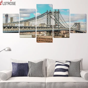 CLSTROSE Modular Pictures 5 Pcs Bridge Landscape Home Decor Canvas Modern Frame Painting Top-Rated Wall For Living Room Painting
CLSTROSE Modular Pictures 5 Pcs Bridge Landscape Home Decor Canvas Modern Frame Painting Top-Rated Wall For Living Room Painting